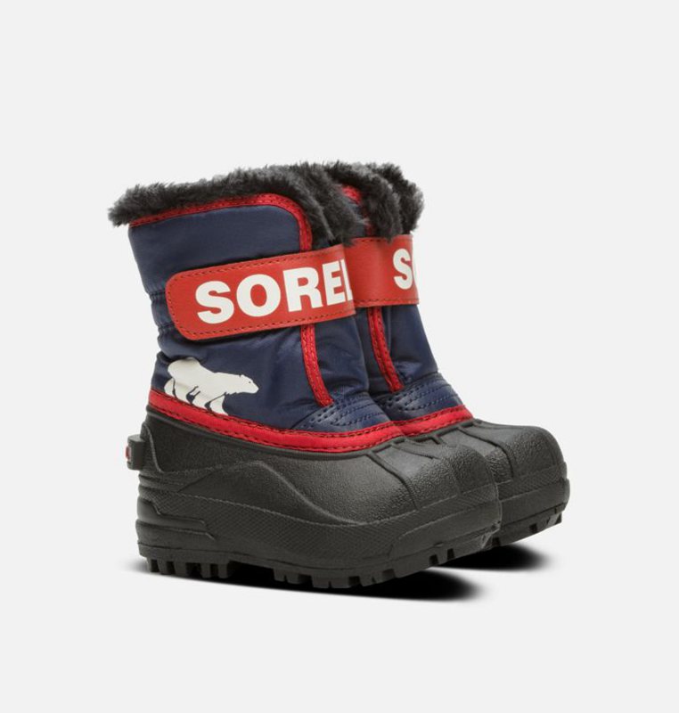 Kids Snow Boots Navy/Red - Sorel Toddler Commander™ - 619704-SUN